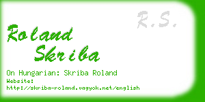 roland skriba business card